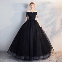 Original Quinceanera Dresses the Prom Short Sleeve Classic Off the Shoulder Noble Appliques Ball Gown Party Prom Formal Dress