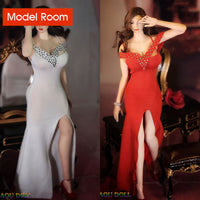 JOA - Original 118 1/6  Female Sexy Party Evening Dress Soldier Long Skirt Clothes Accessories Fit 12&#39;&#39; Action Figure Body Dolls